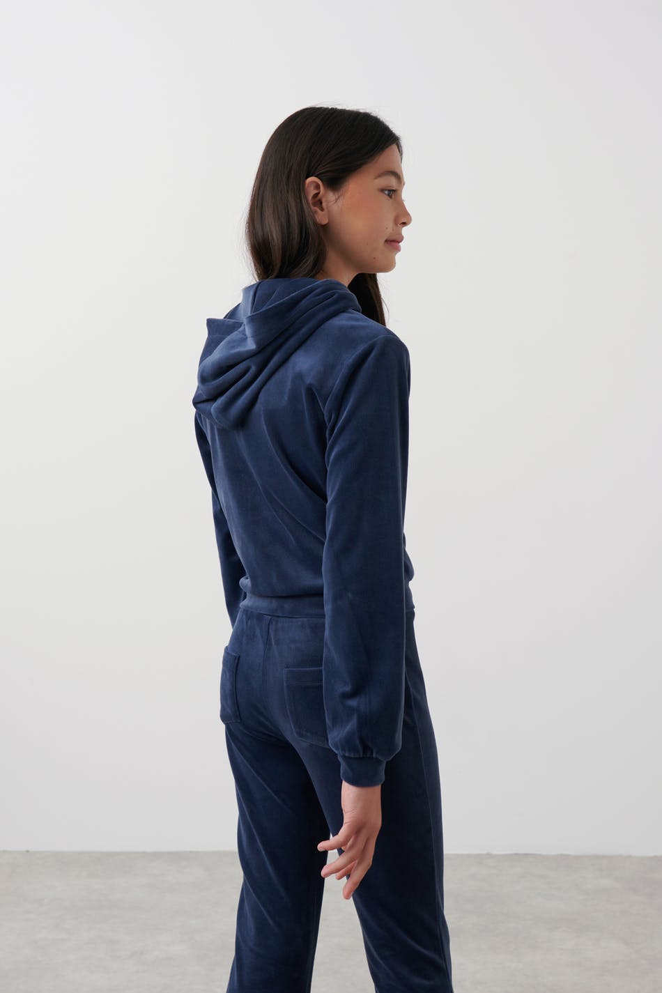 Y velour zip hoodie