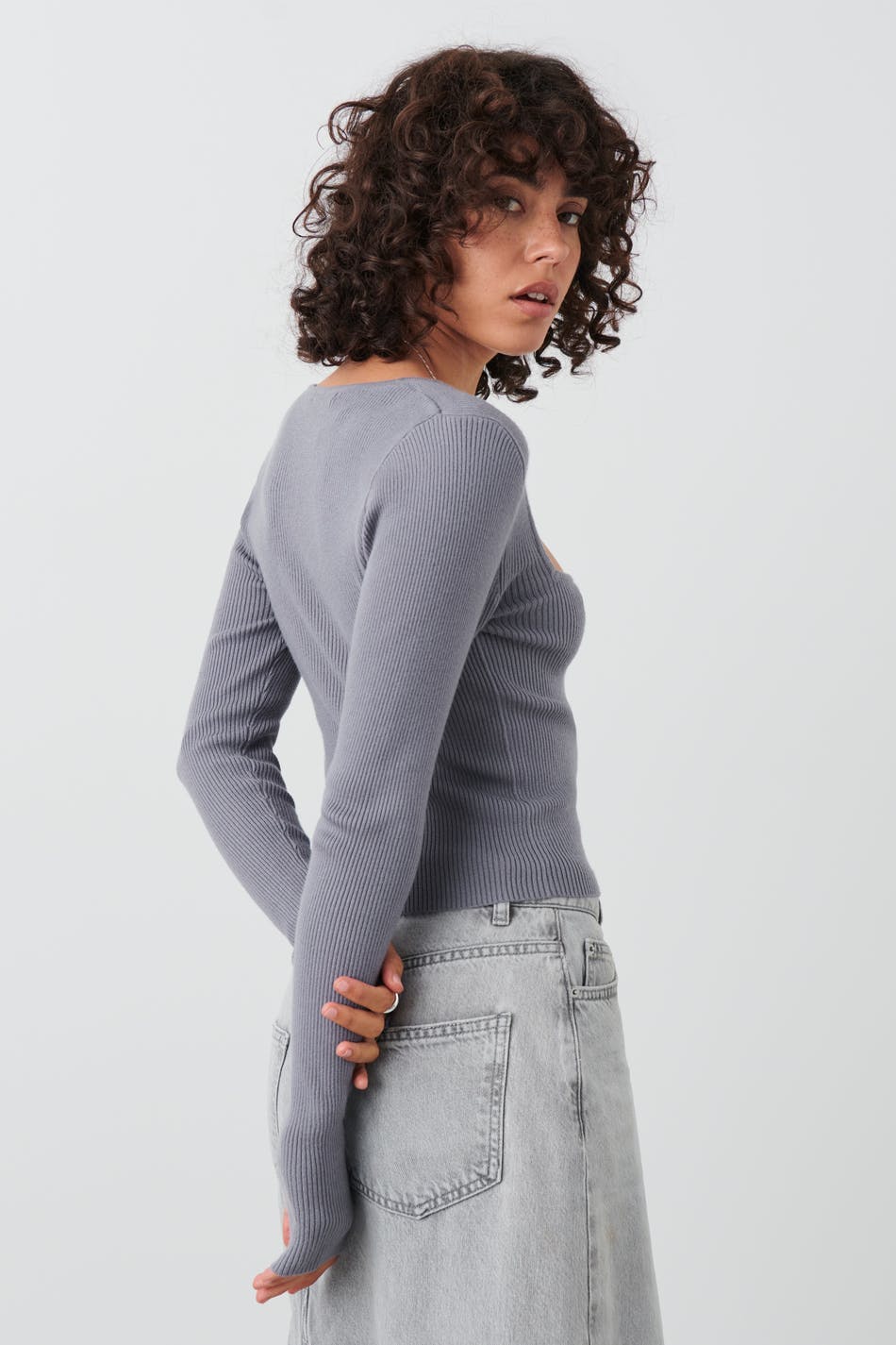 Knitted squareneck top
