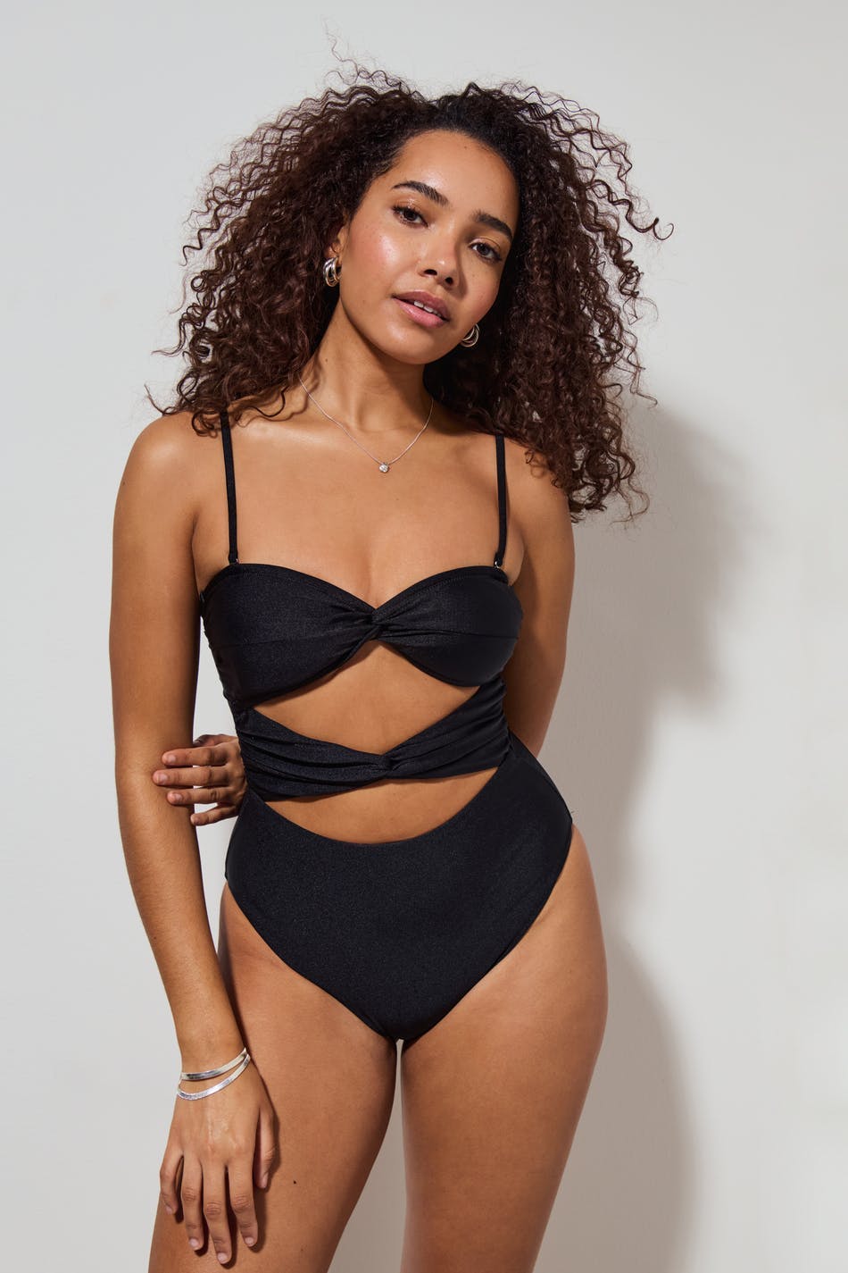 Cutout twist swimsuit