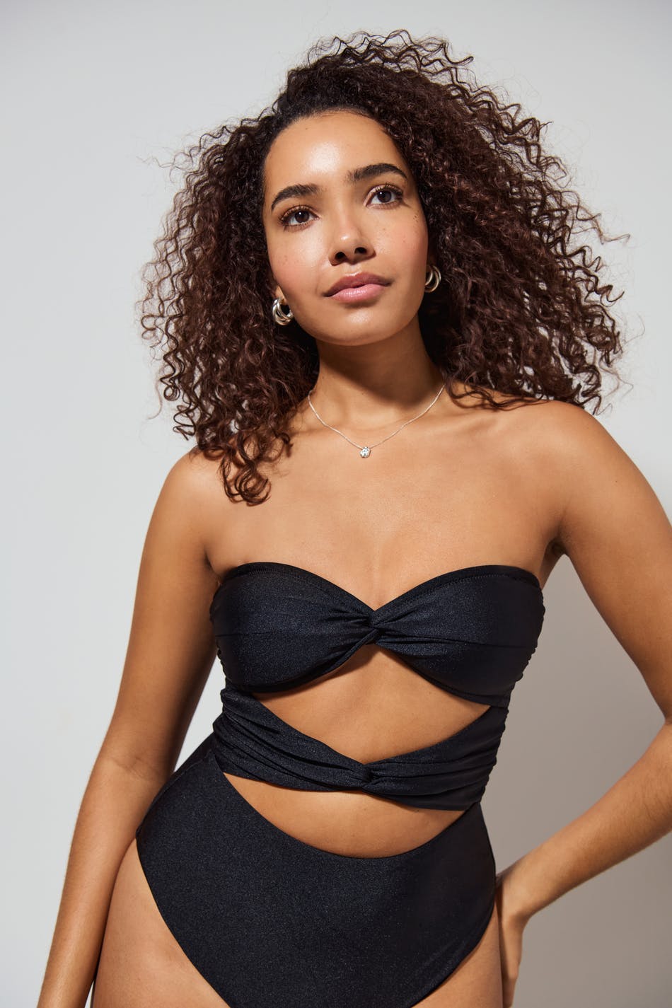 Cutout twist swimsuit
