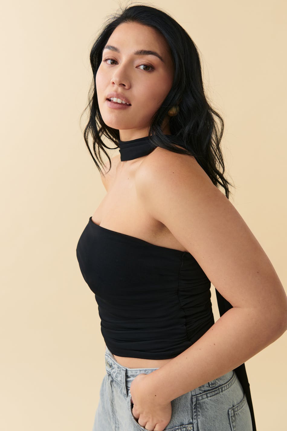 Mesh tube top