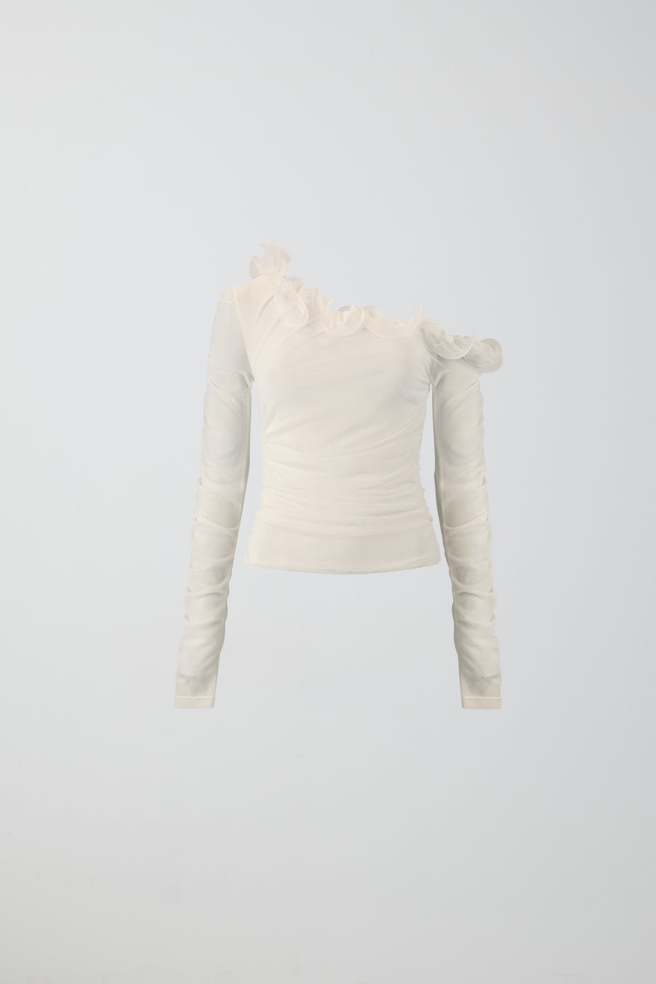 One shoulder wire top