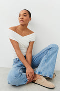 Soft touch wrap top