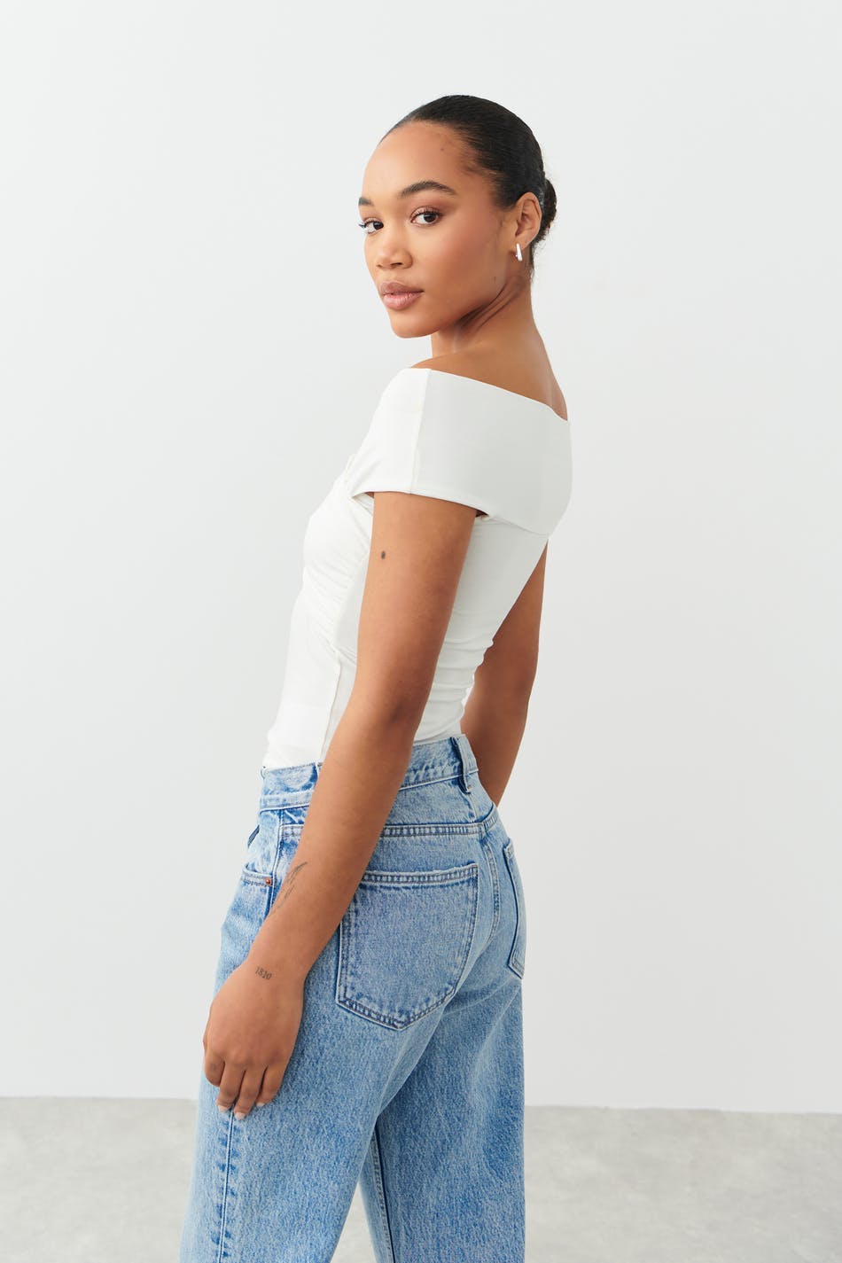 Soft touch wrap top