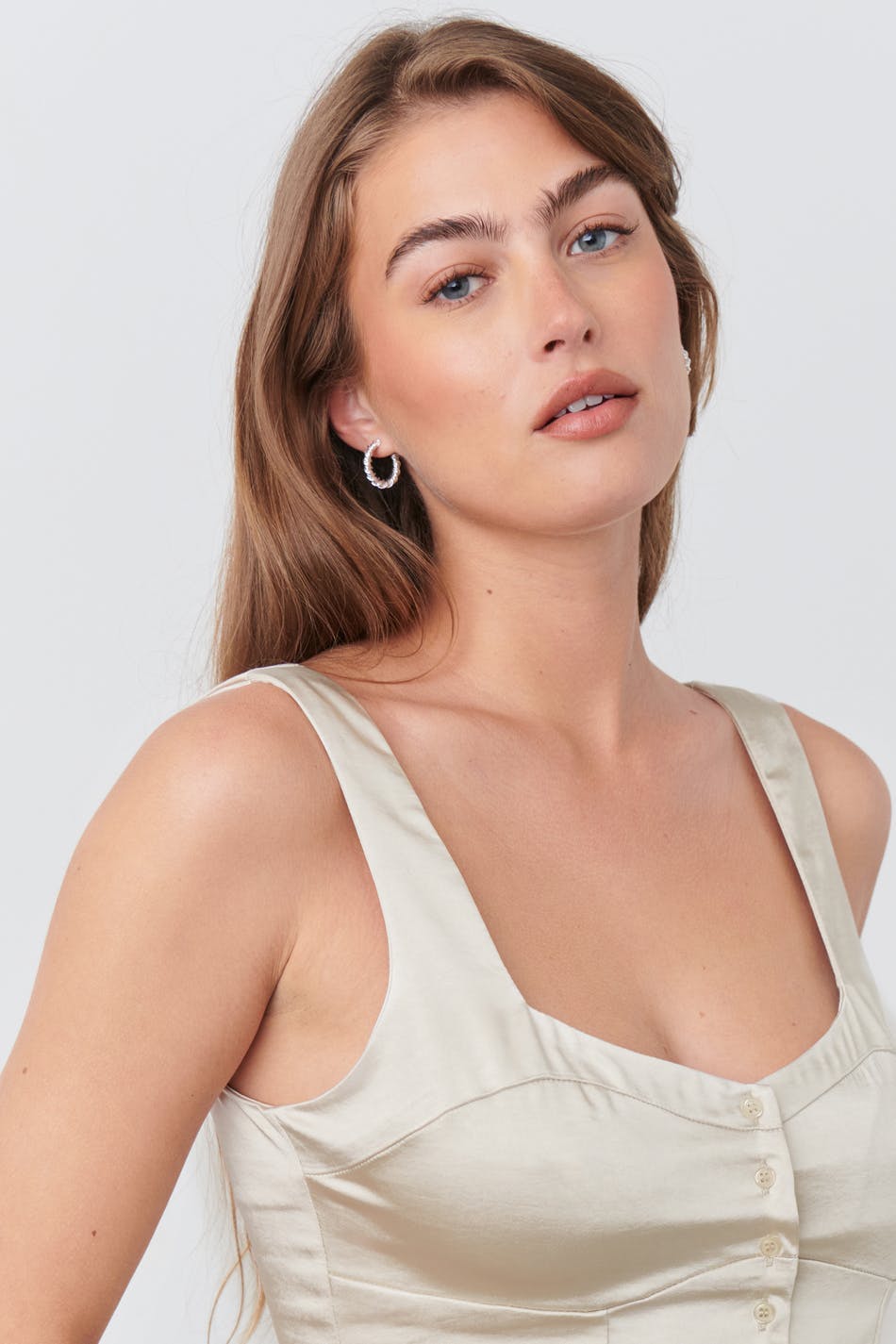 Fitted satin top