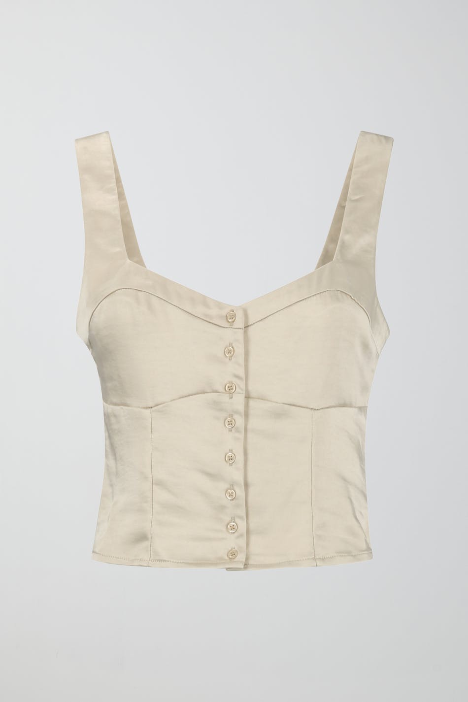 Fitted satin top