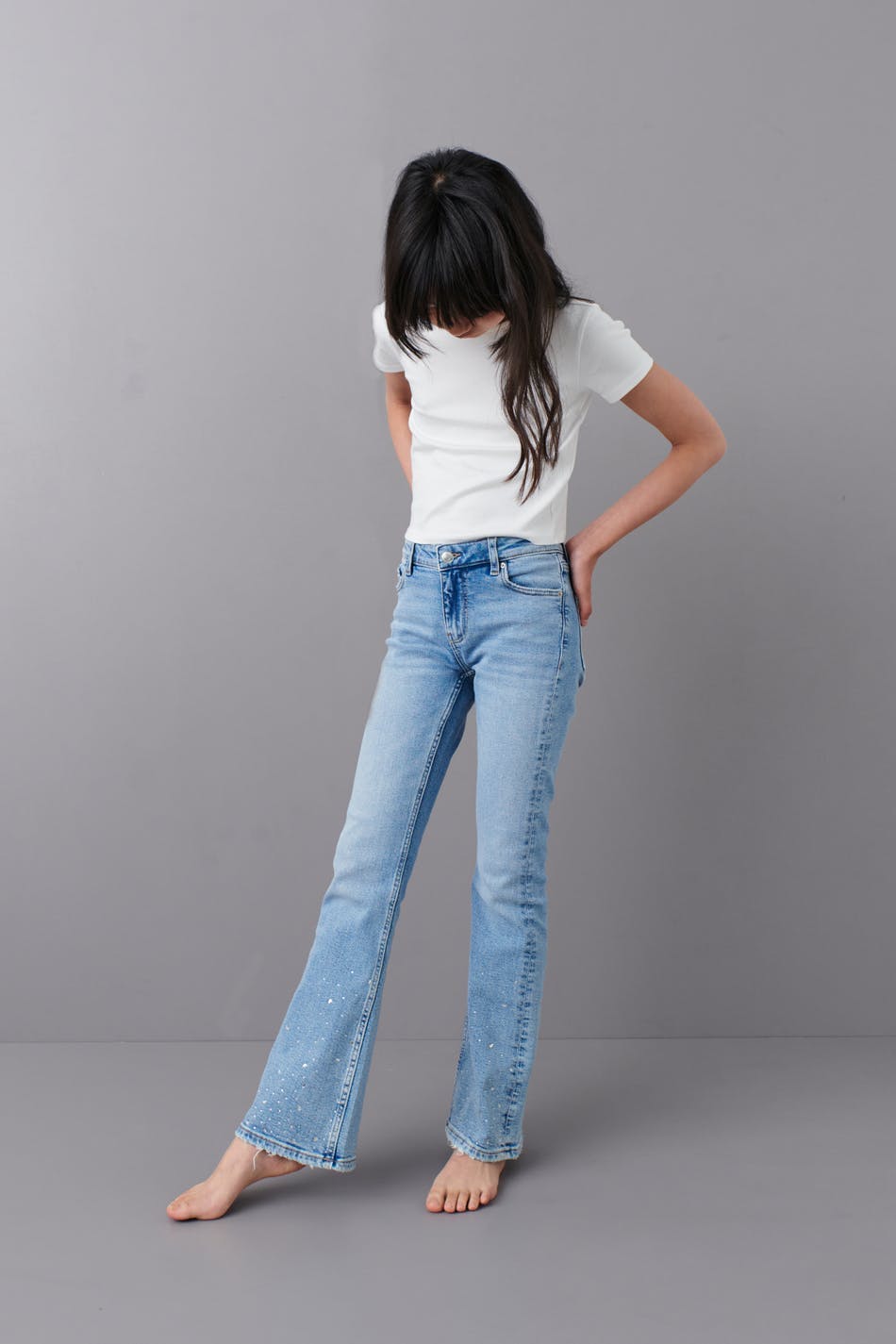 Bootcut rhinestone jeans