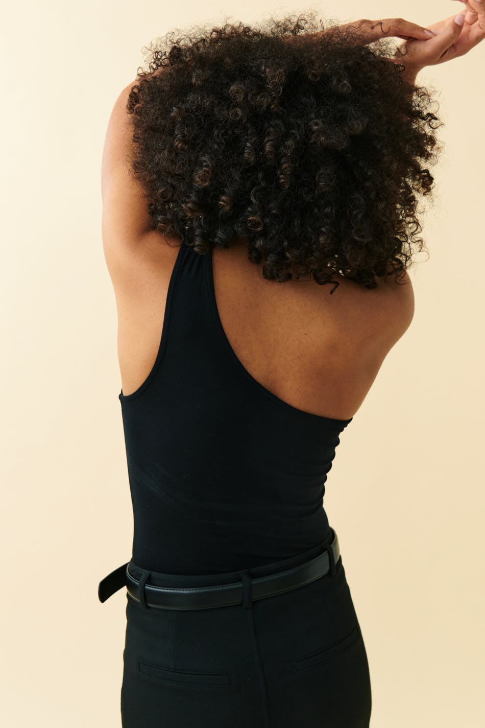 Soft touch one shoulder singlet