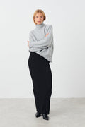 Knitted column skirt