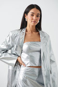 Silver tube top