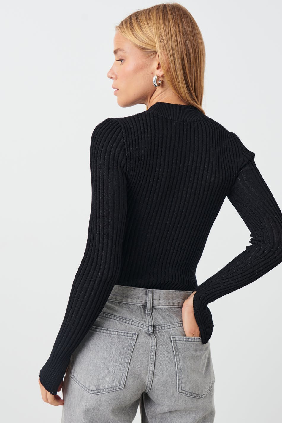 Knitted lurex top