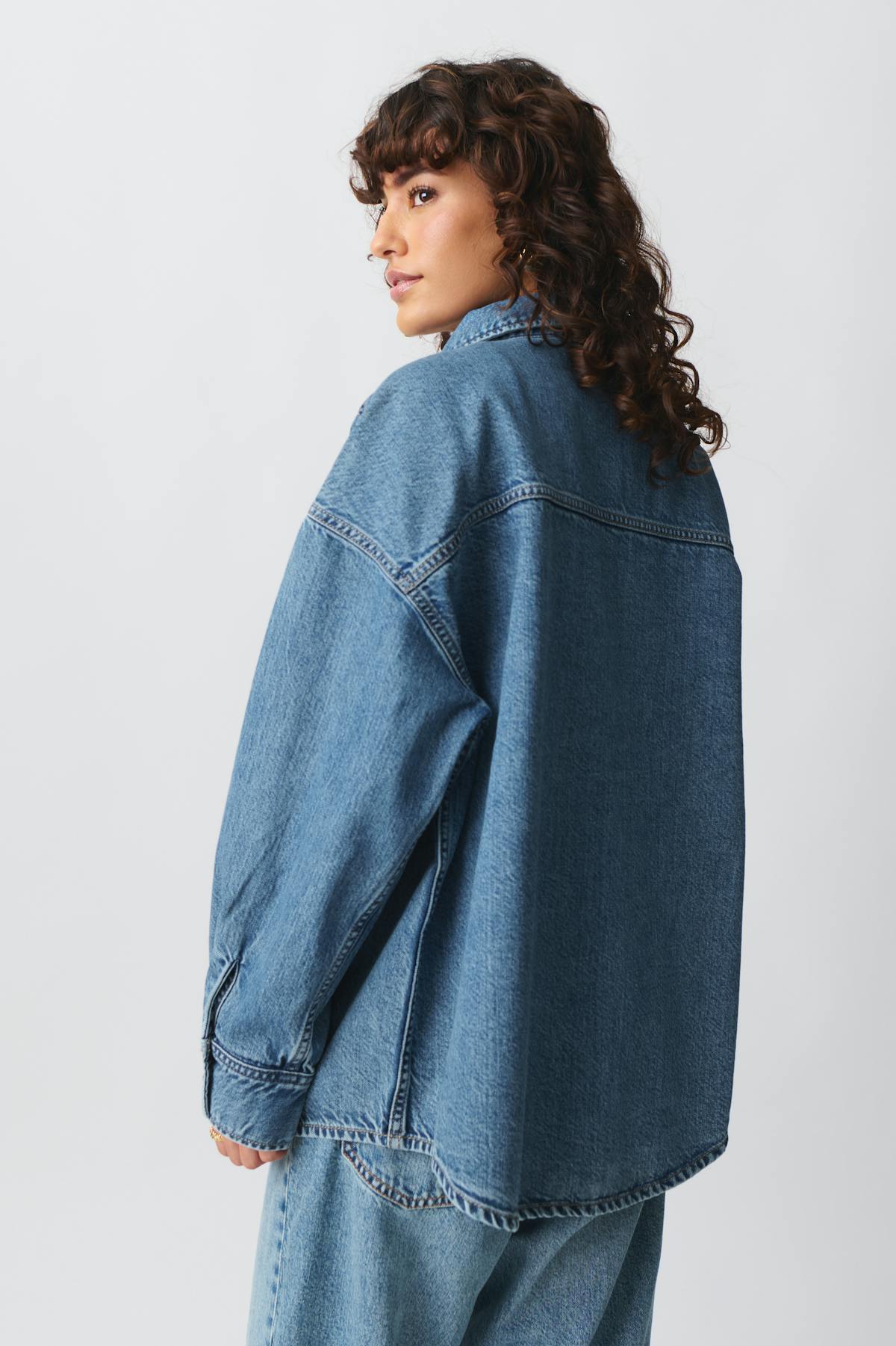 Oversize denim shirt