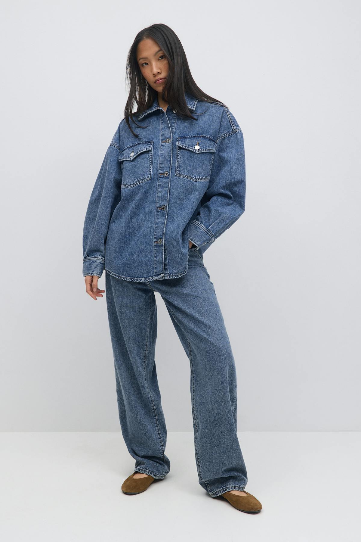 Oversize denim shirt