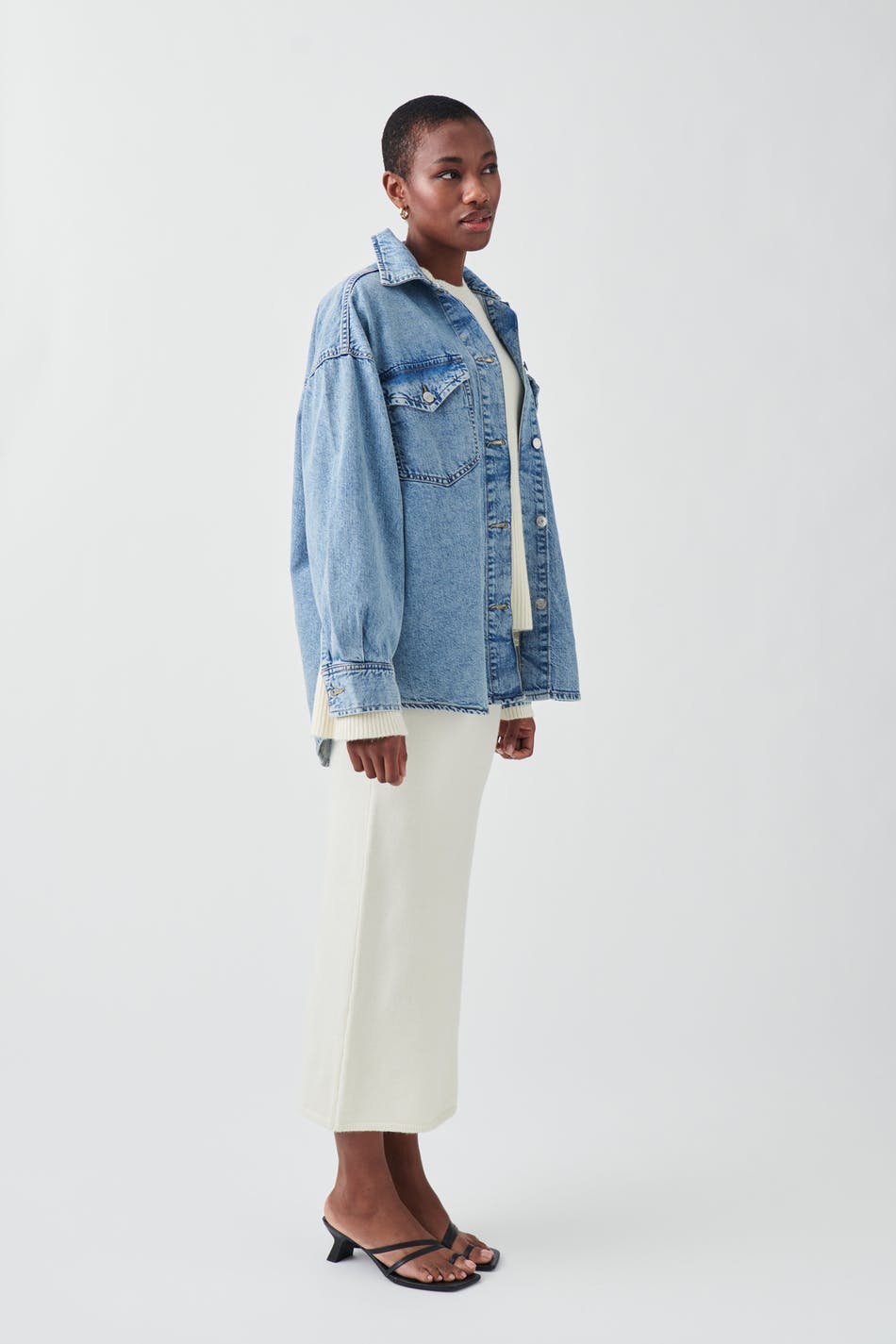 Oversize denim shirt