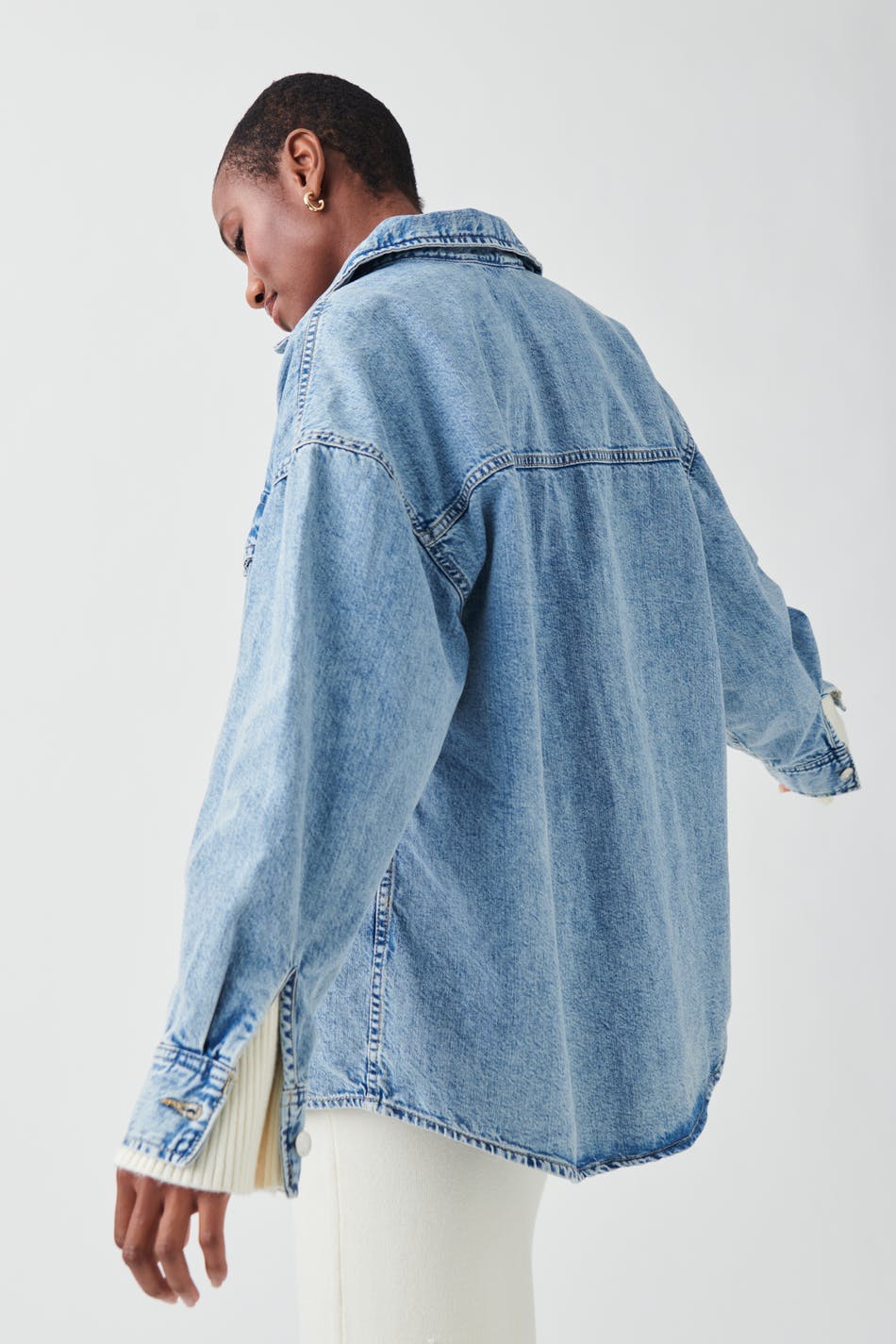 Oversize denim shirt