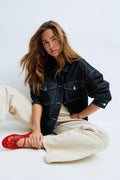 Oversize denim shirt