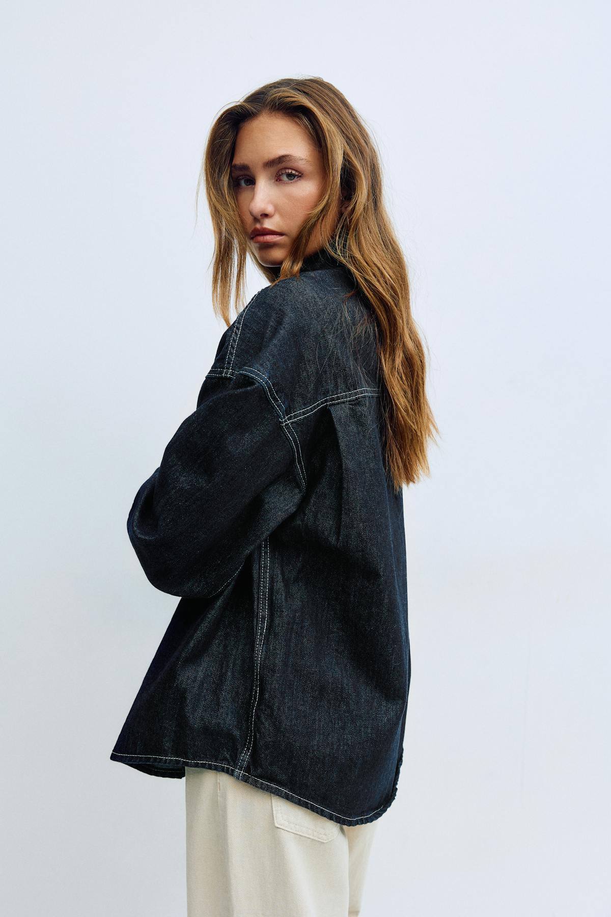 Oversize denim shirt