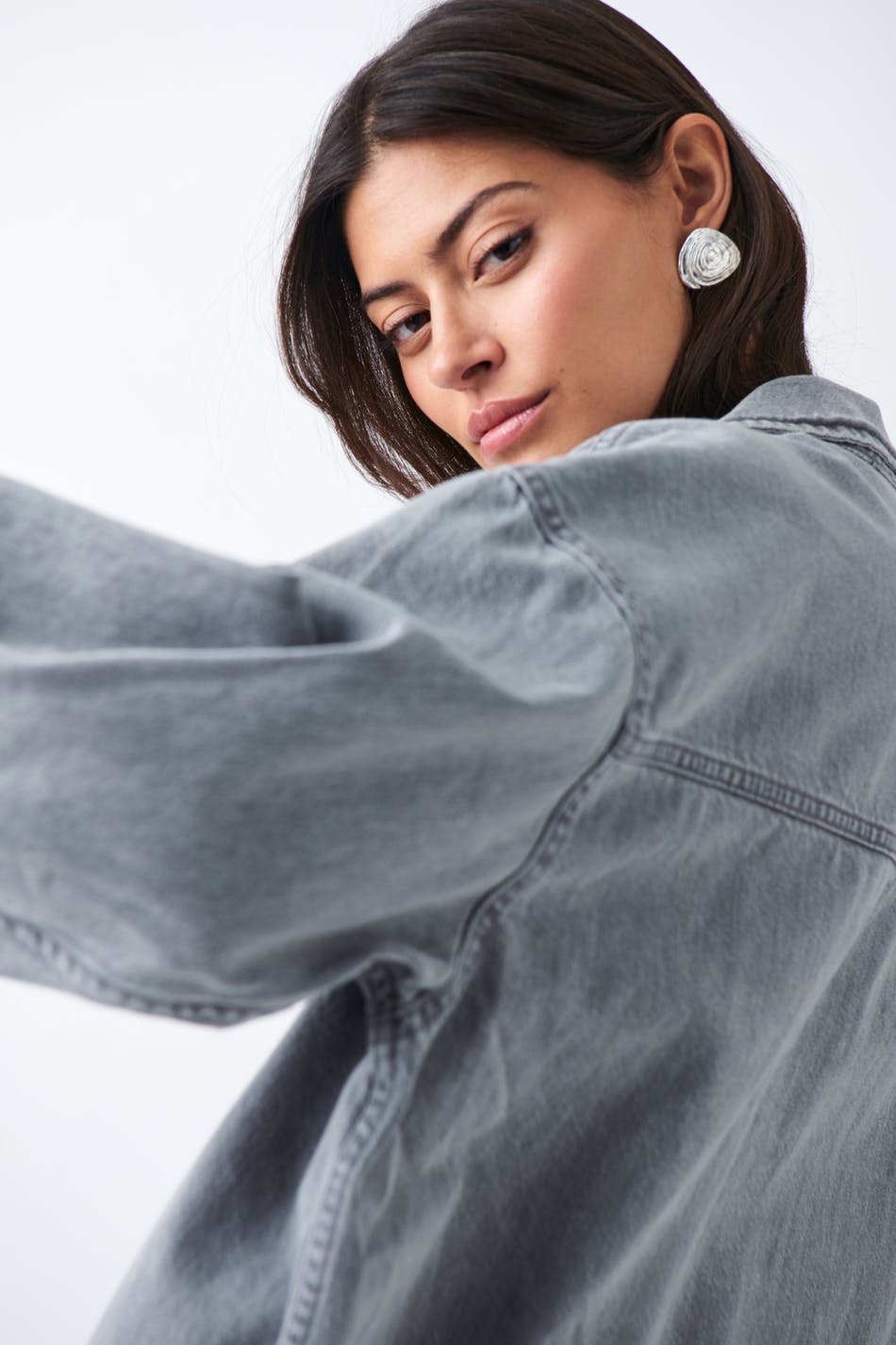 Oversize denim shirt