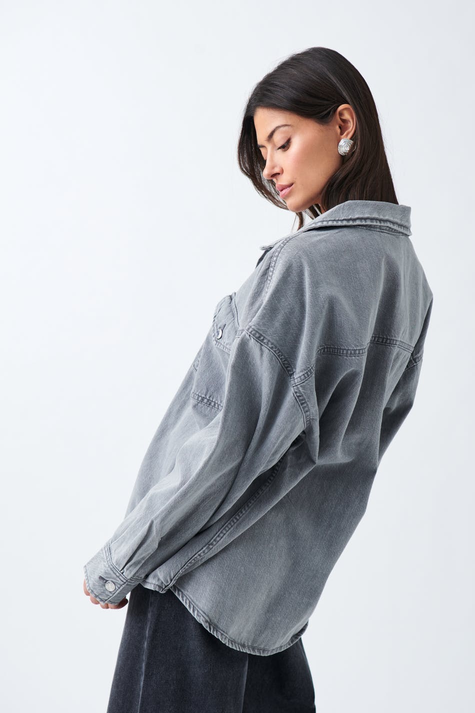 Oversize denim shirt