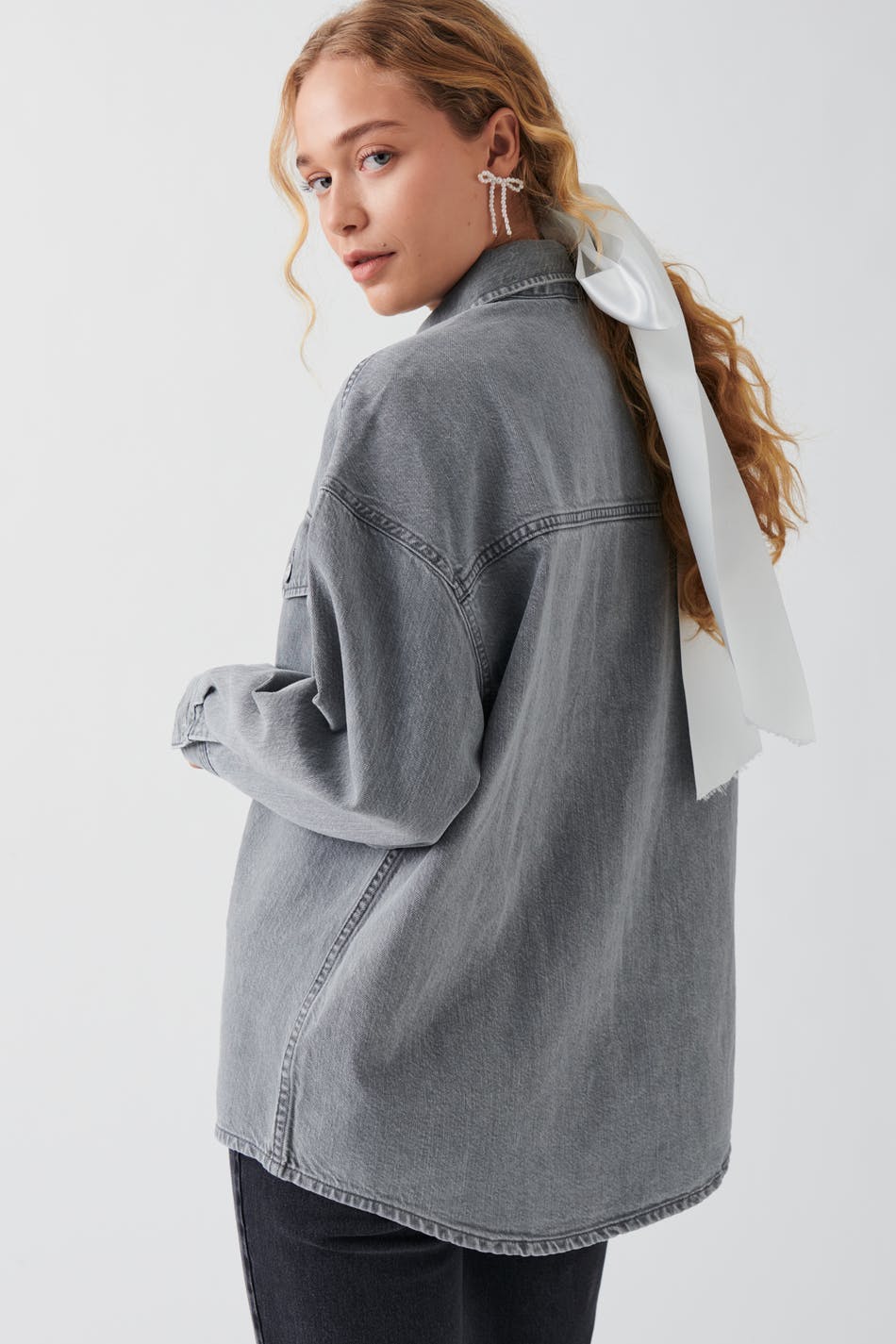 Oversize denim shirt