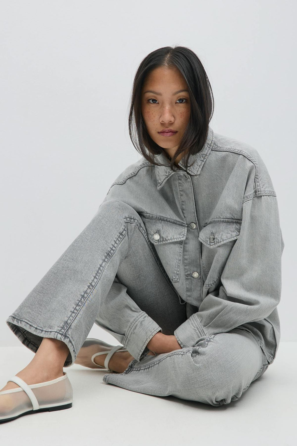 Oversize denim shirt
