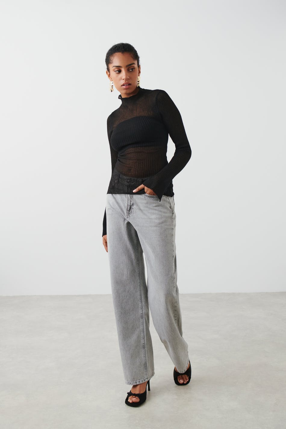 Sheer knitted top