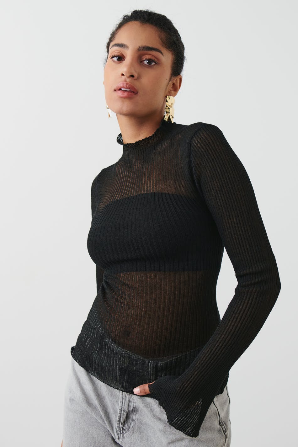 Sheer knitted top