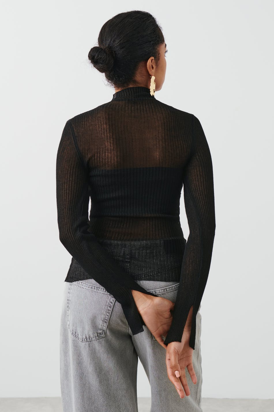 Sheer knitted top