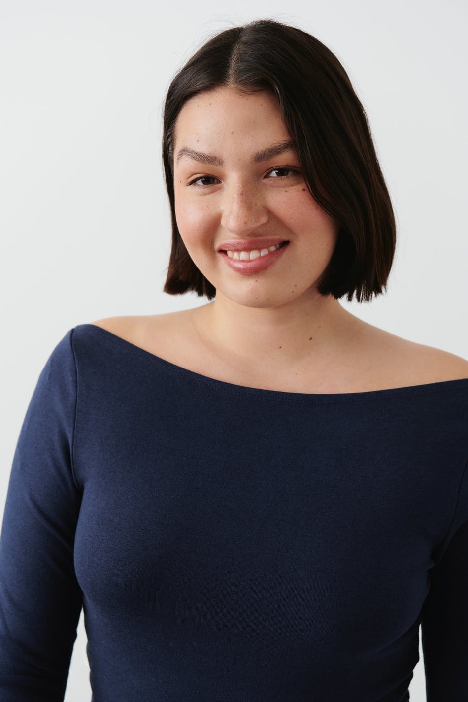 Soft boatneck top