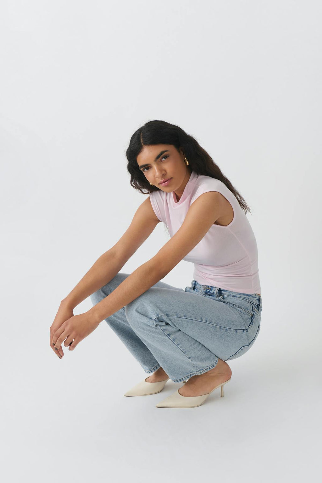 Low straight jeans