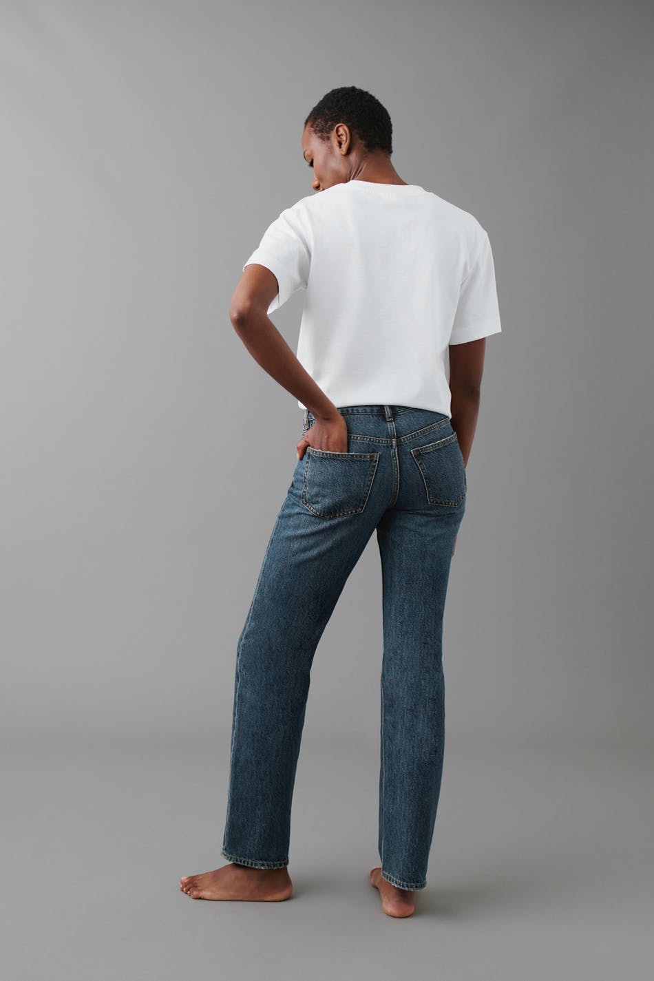 Low straight jeans