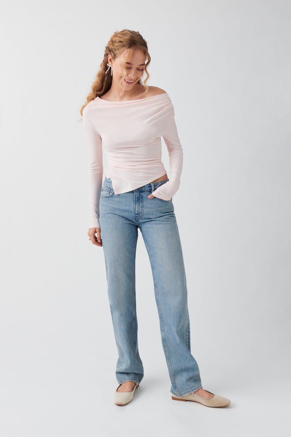 Low straight jeans