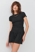 Mini lace skirt