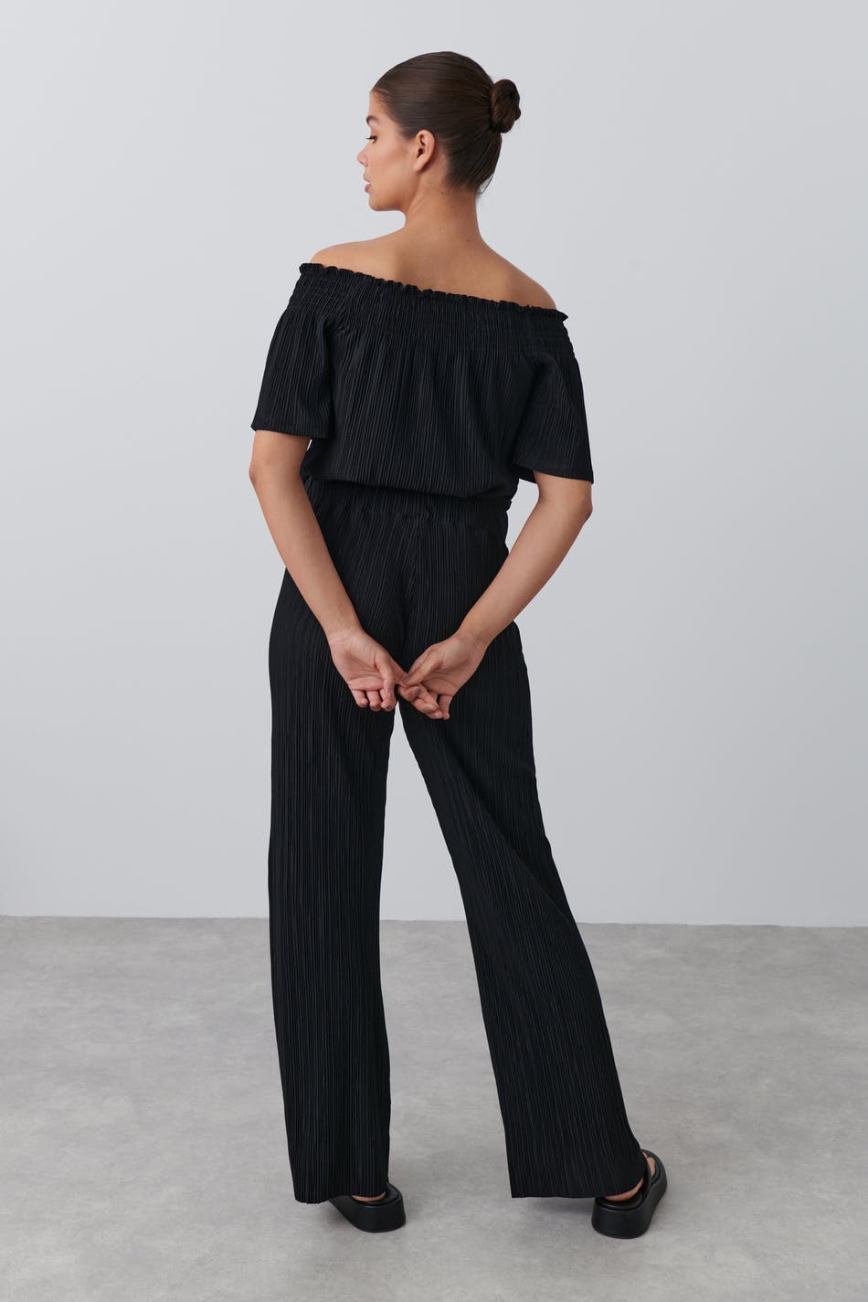 Plisse trousers