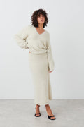Knitted maxi skirt