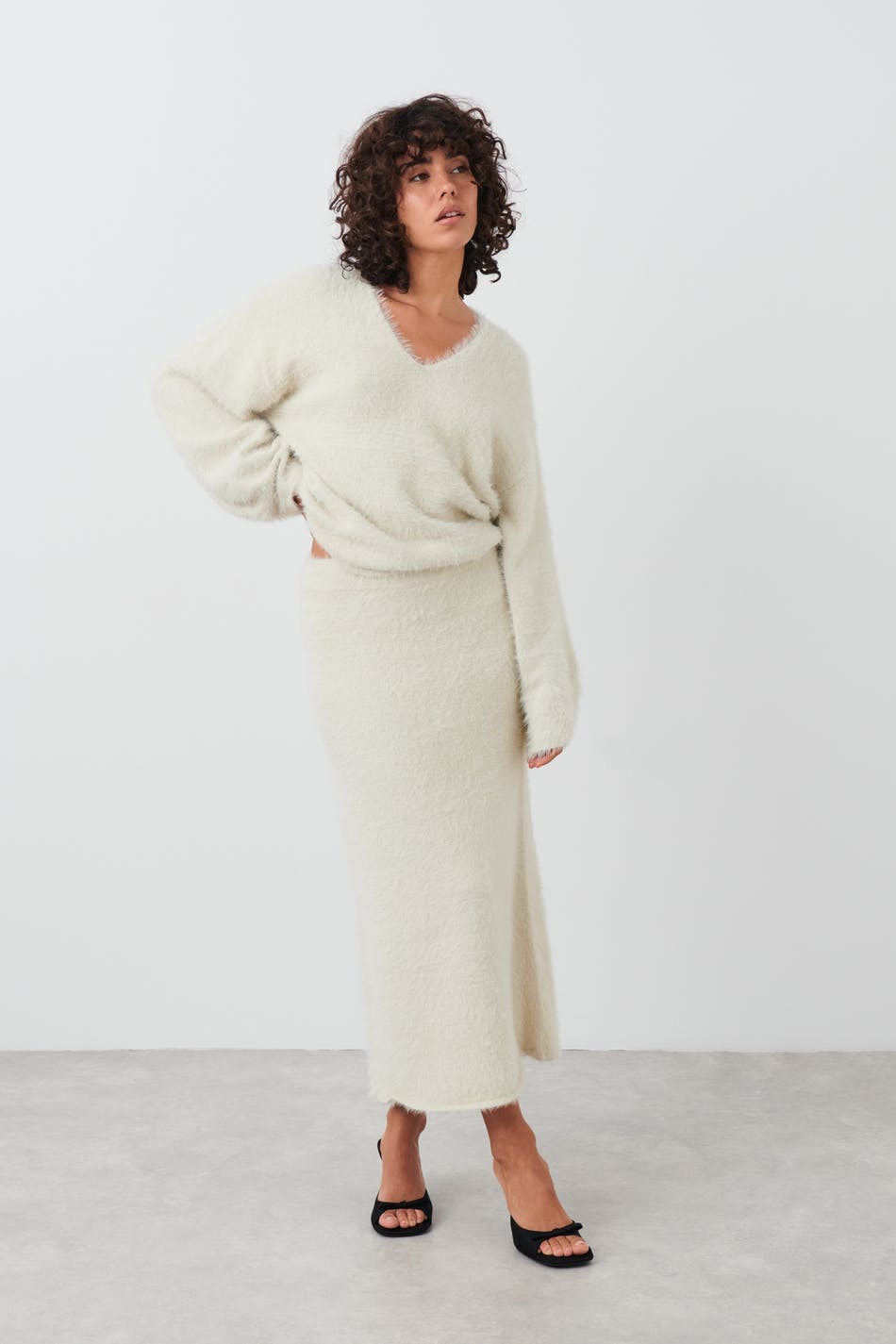 Knitted maxi skirt
