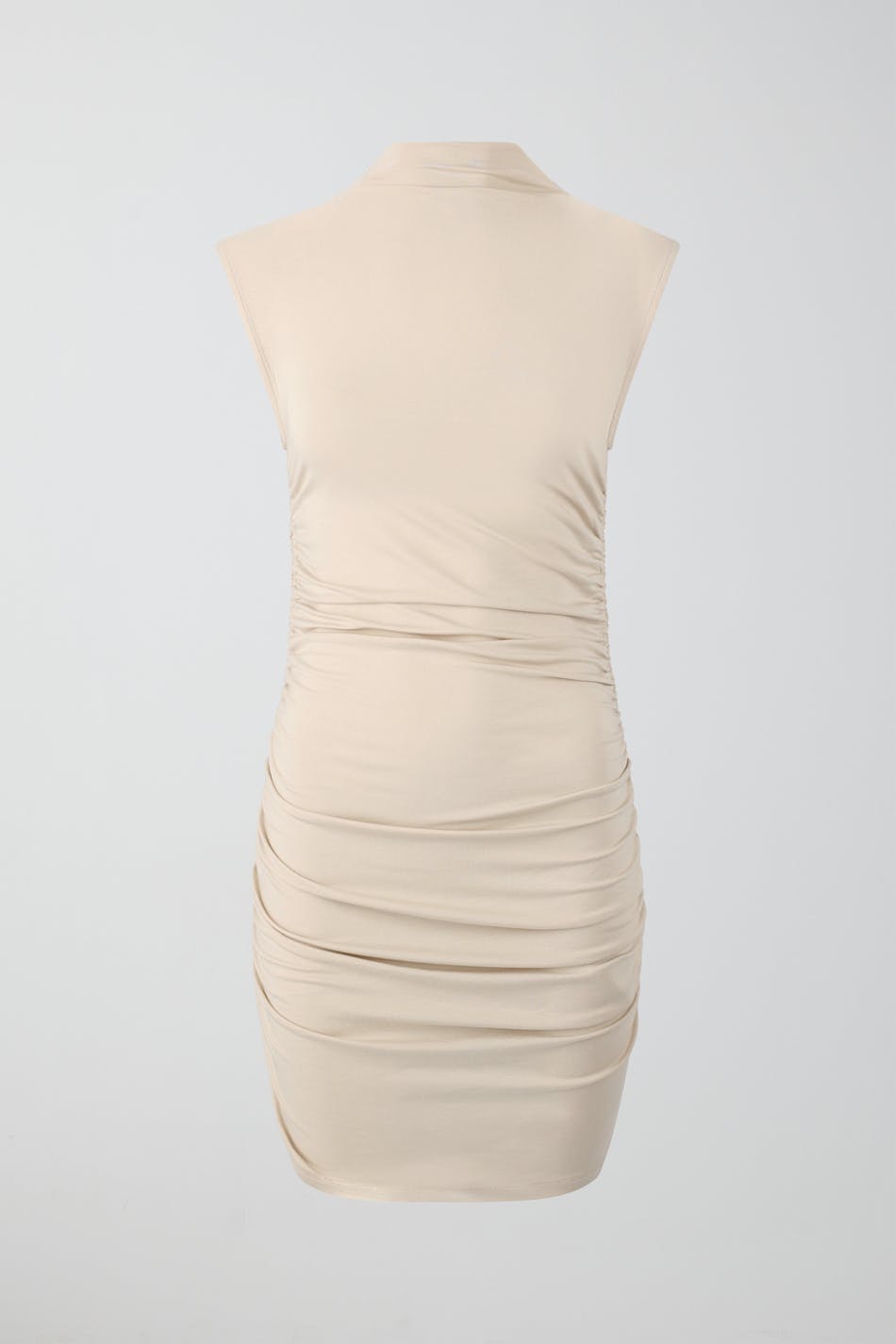 Soft touch funnel neck dress