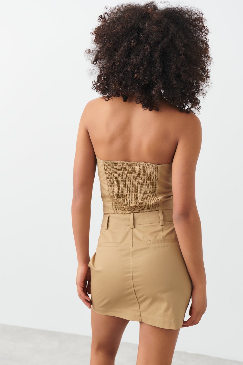 Short chino skirt