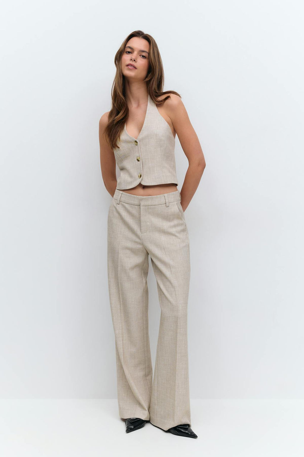 Wide suit trousers