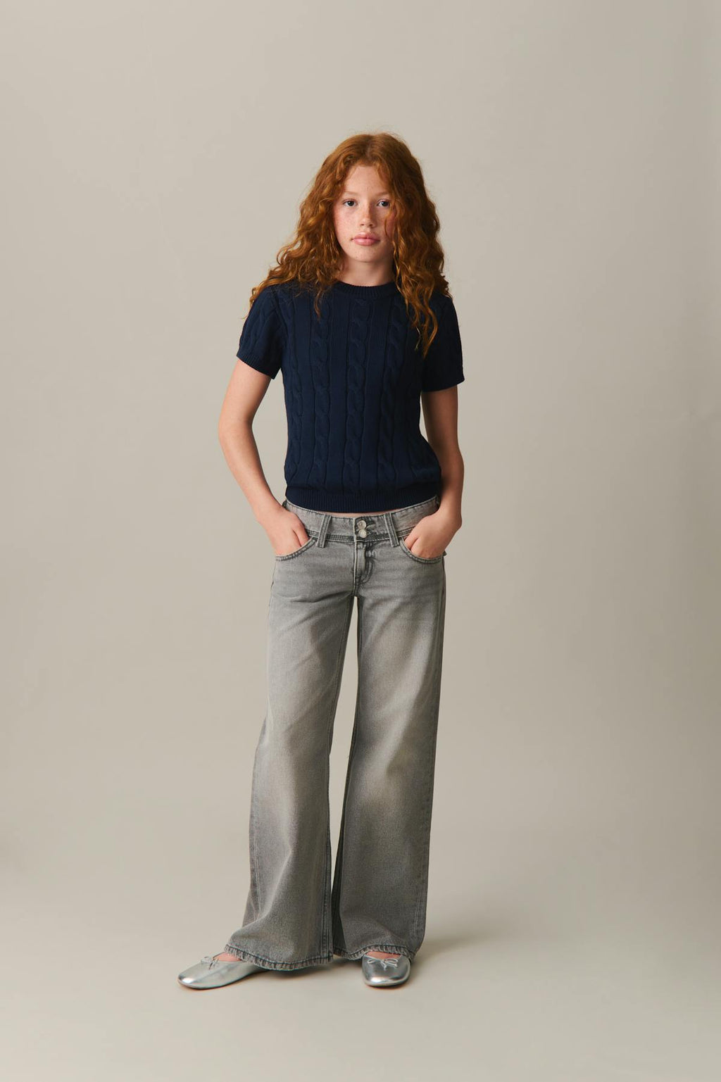 low waist wide jeans