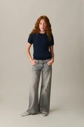 low waist wide jeans