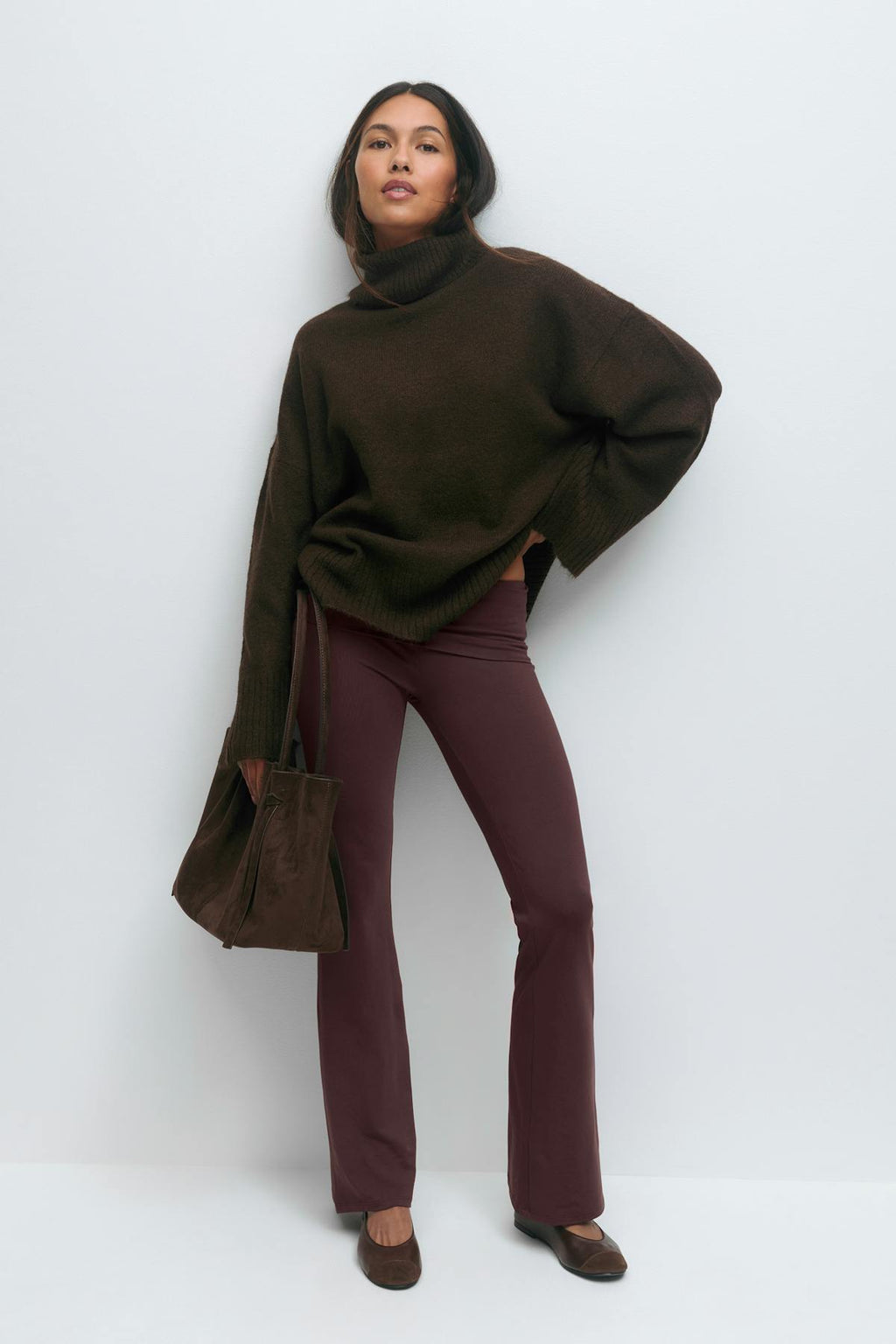 Soft touch folded trouser