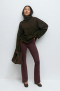 Soft touch folded trouser