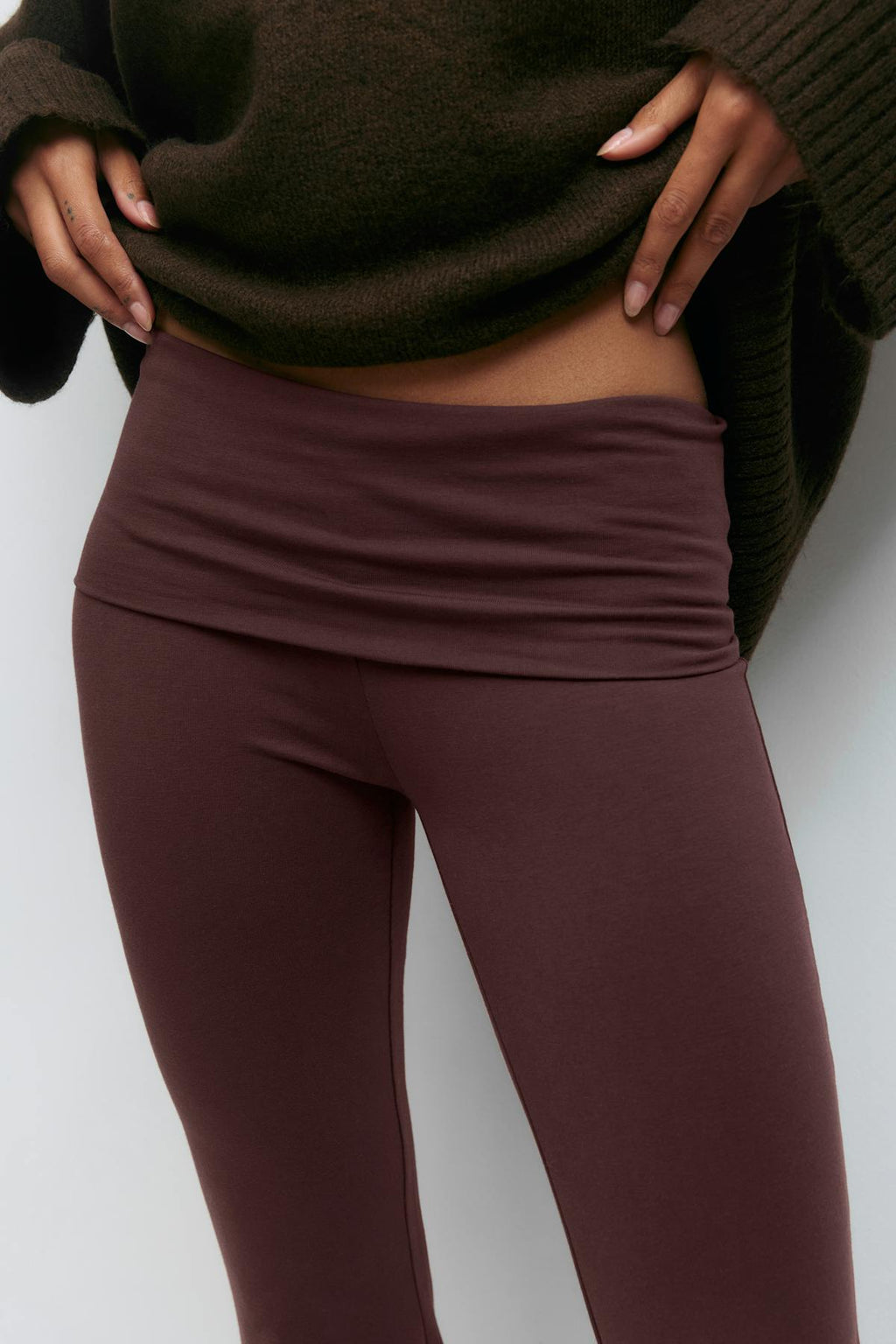 Soft touch folded trouser