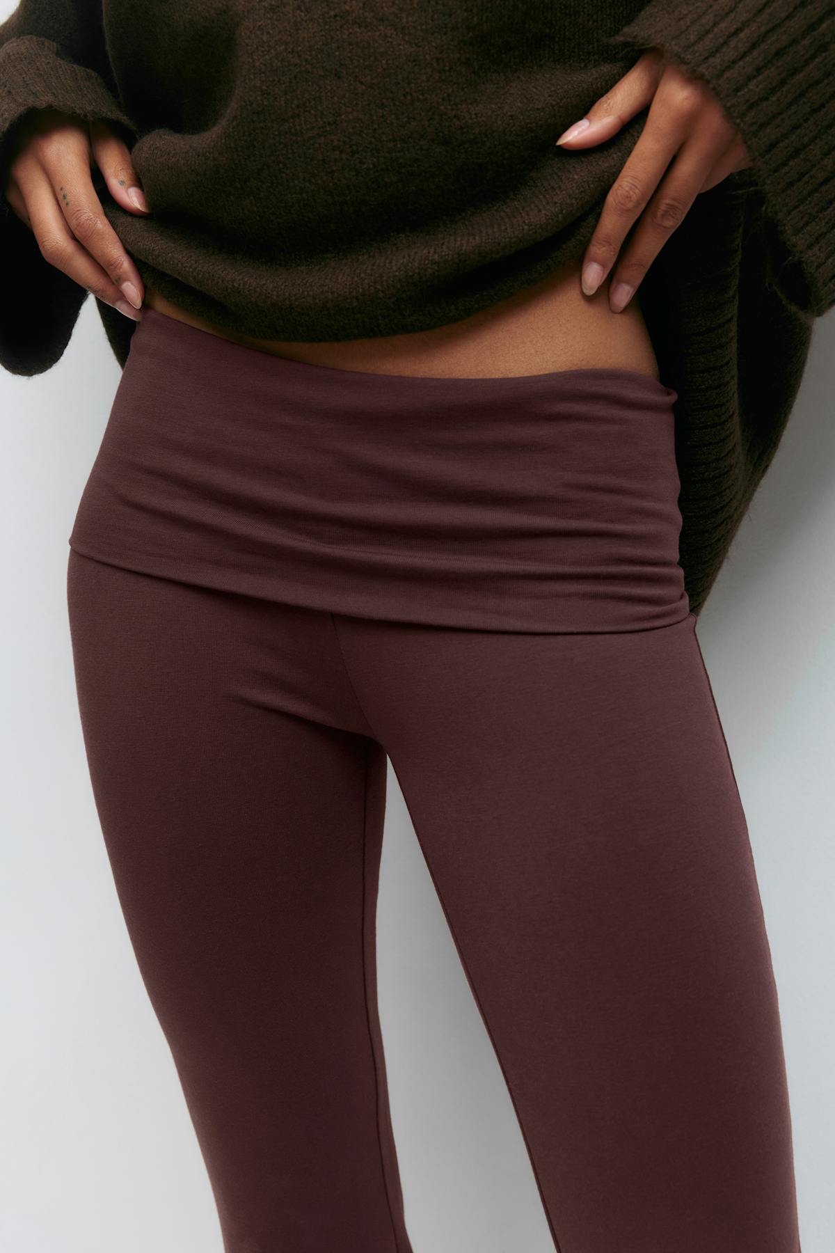 Soft touch folded trouser