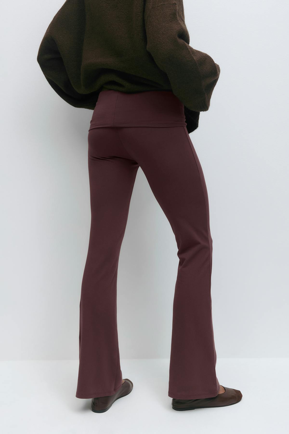 Soft touch folded trouser