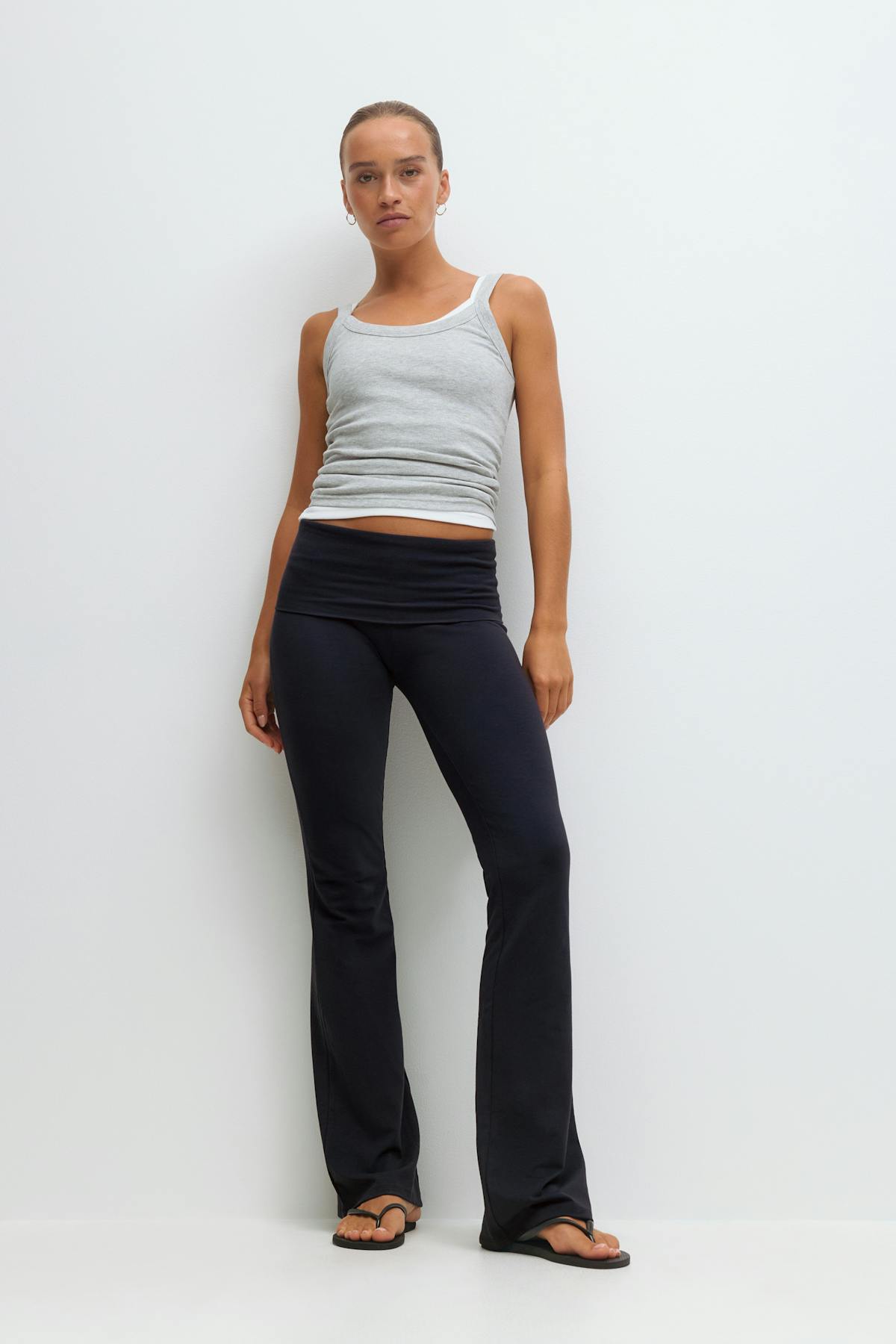 Soft touch folded trouser