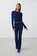 Soft touch folded trouser
