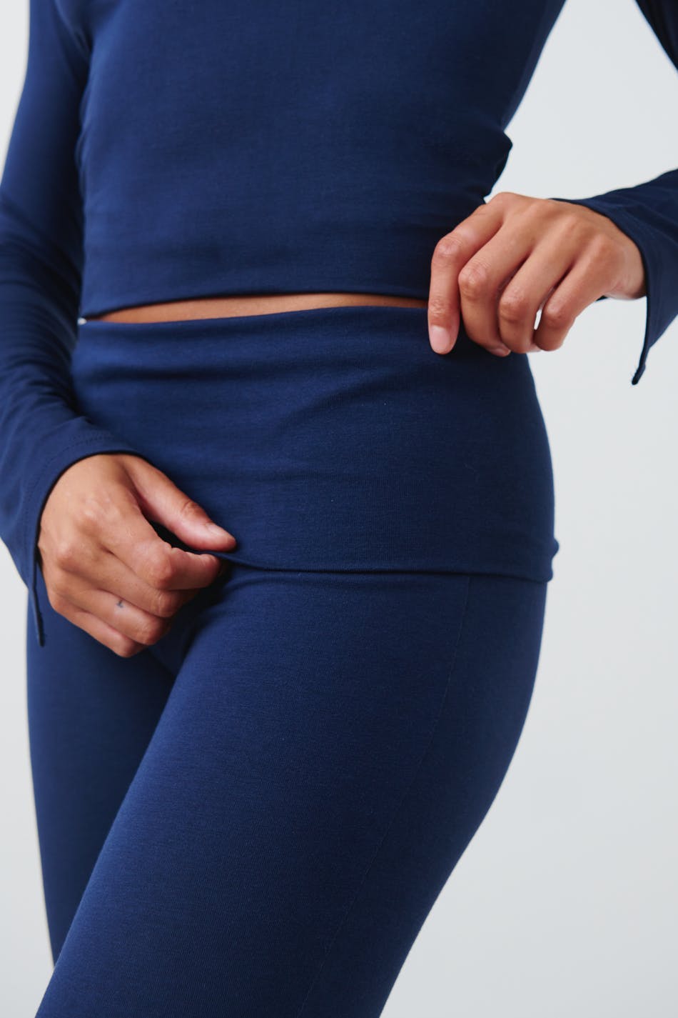 Soft touch folded trouser