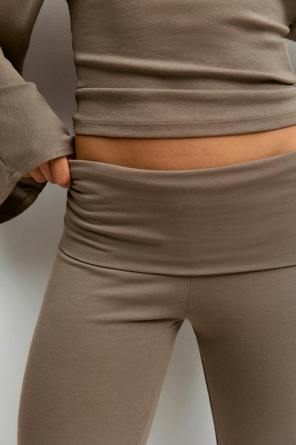 Soft touch folded trouser